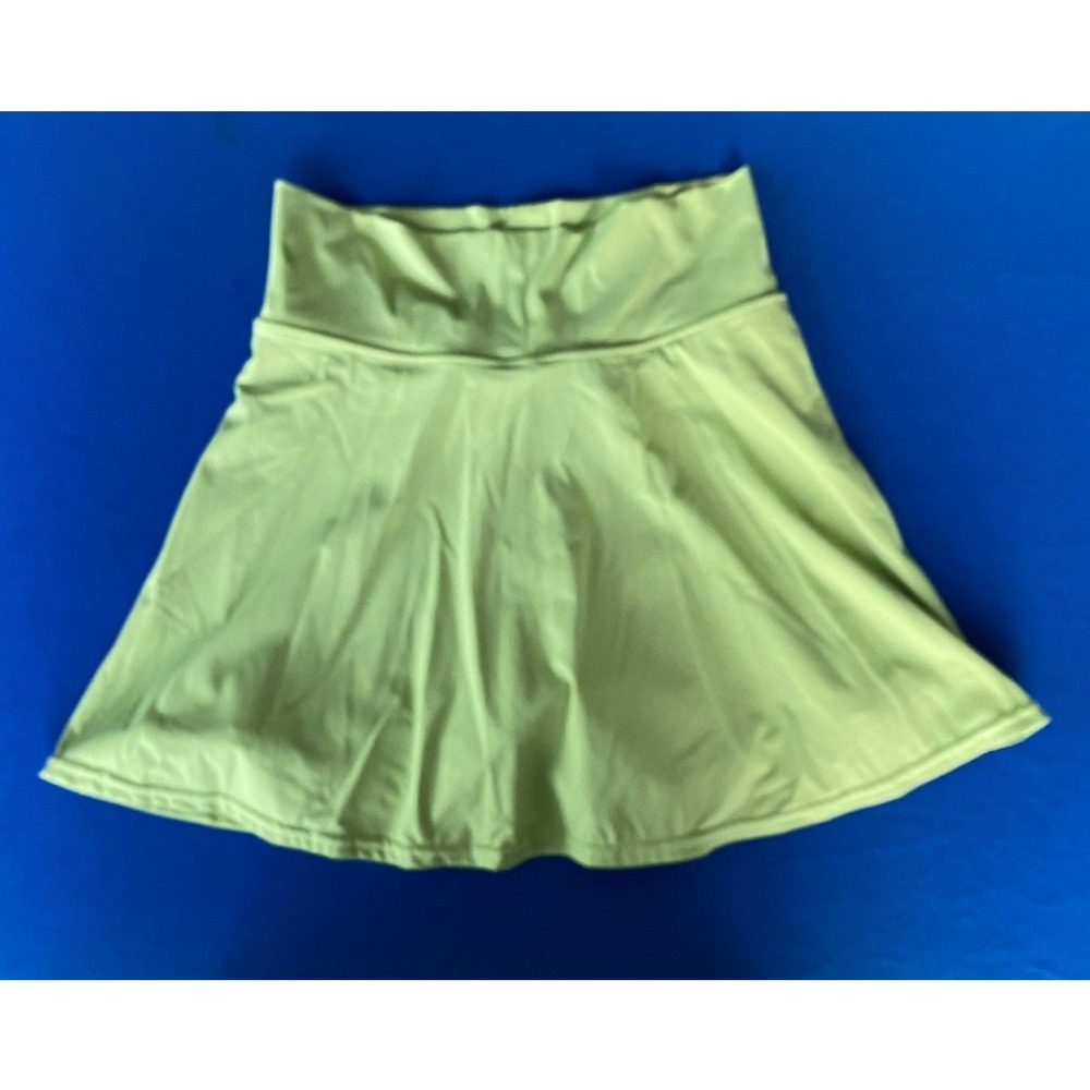 Qinsen NWOT Athletic Skort Lime Green High Waisted Active Mini Skirt Shorts XL